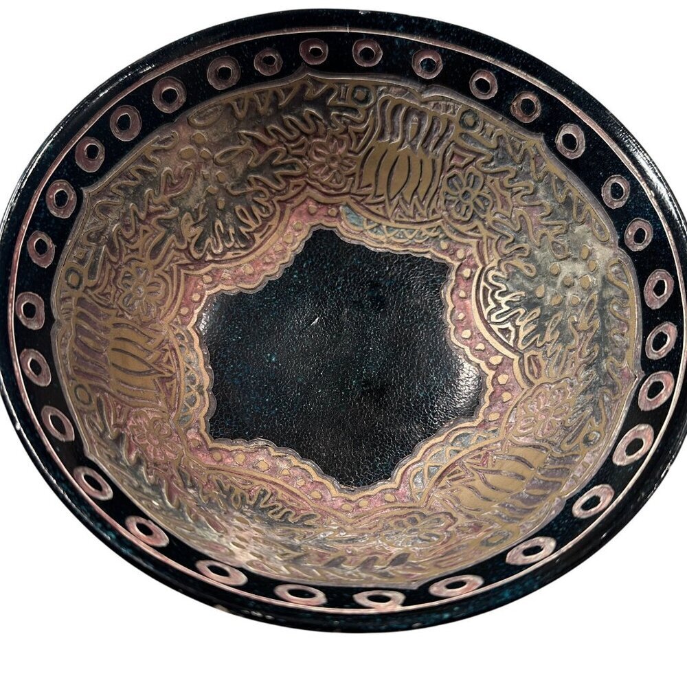 Middle Eastern Tibetan Bowl Hand Etched Meditation Vintage Bowl READ - Picture 2 of 16